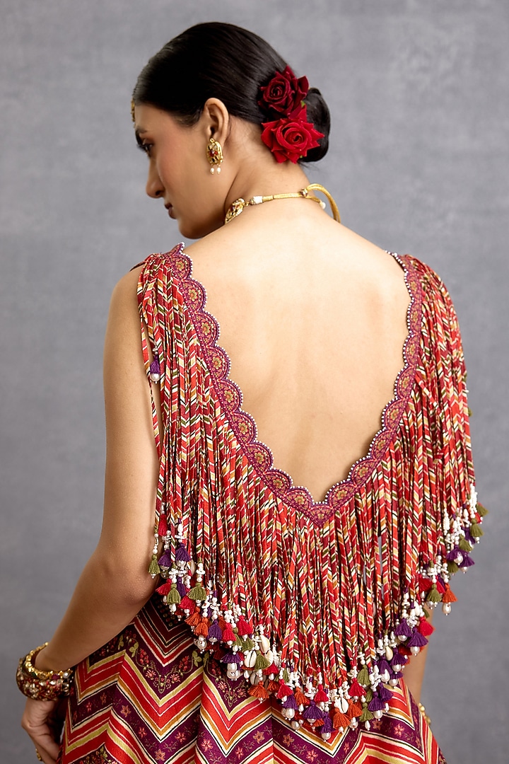 Maroon Raw Silk Wedding Lehenga Set by Torani at Pernia's Pop Up Shop