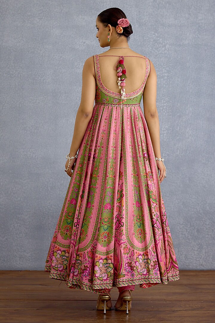 Pink Jeni Silk Digital Printed Bridal Anarkali Set by Torani at Pernia's Pop Up Shop