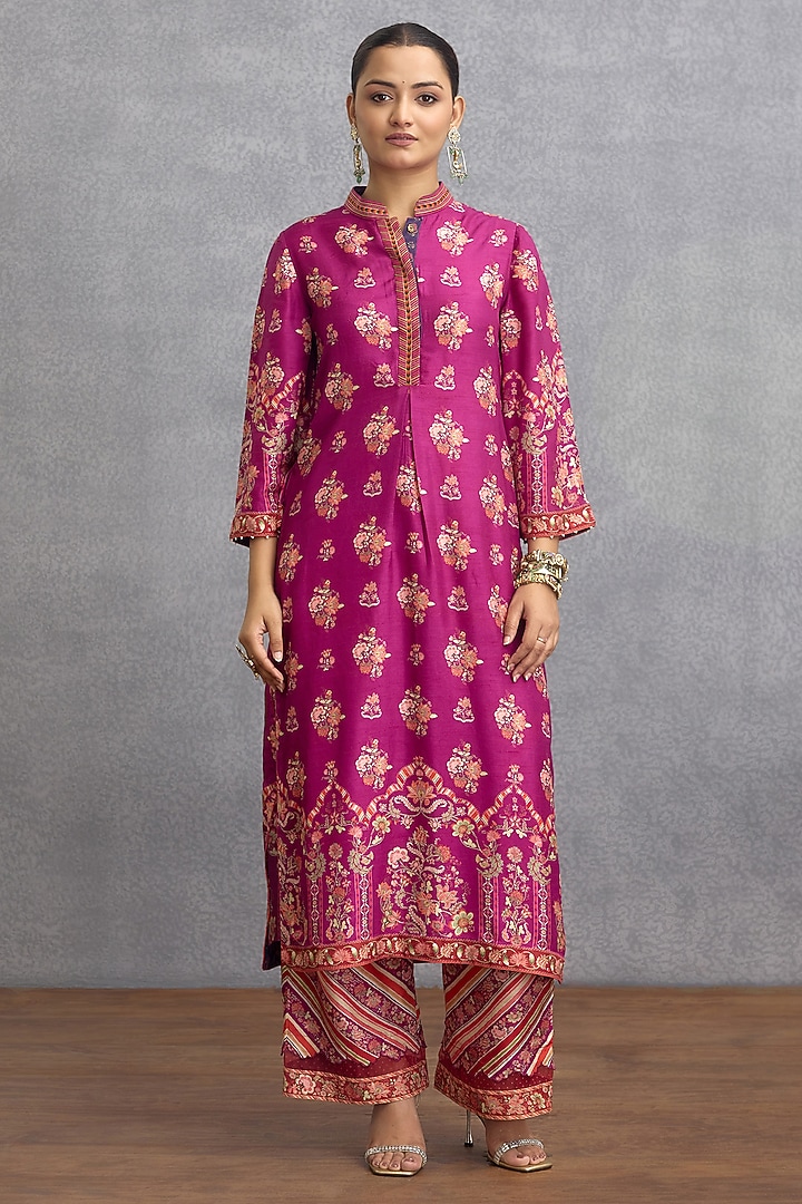 Plum Dola Silk Co-Ord Set by Torani at Pernia's Pop Up Shop