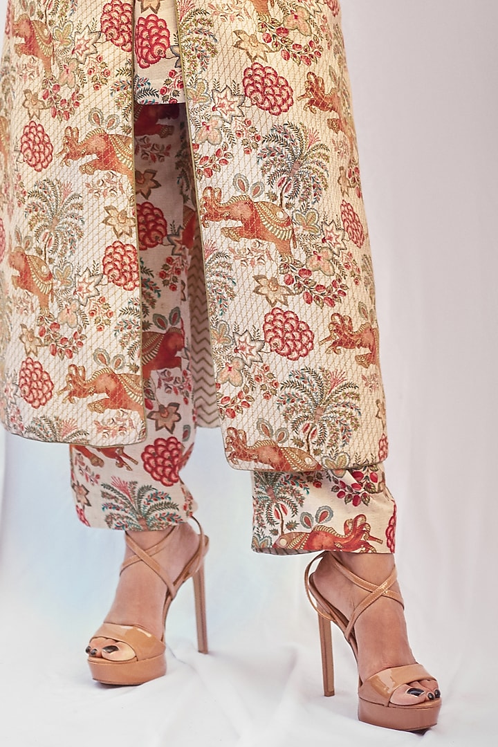 Ecru Cotton Silk Jacket by TORANI at Pernia's Pop Up Shop