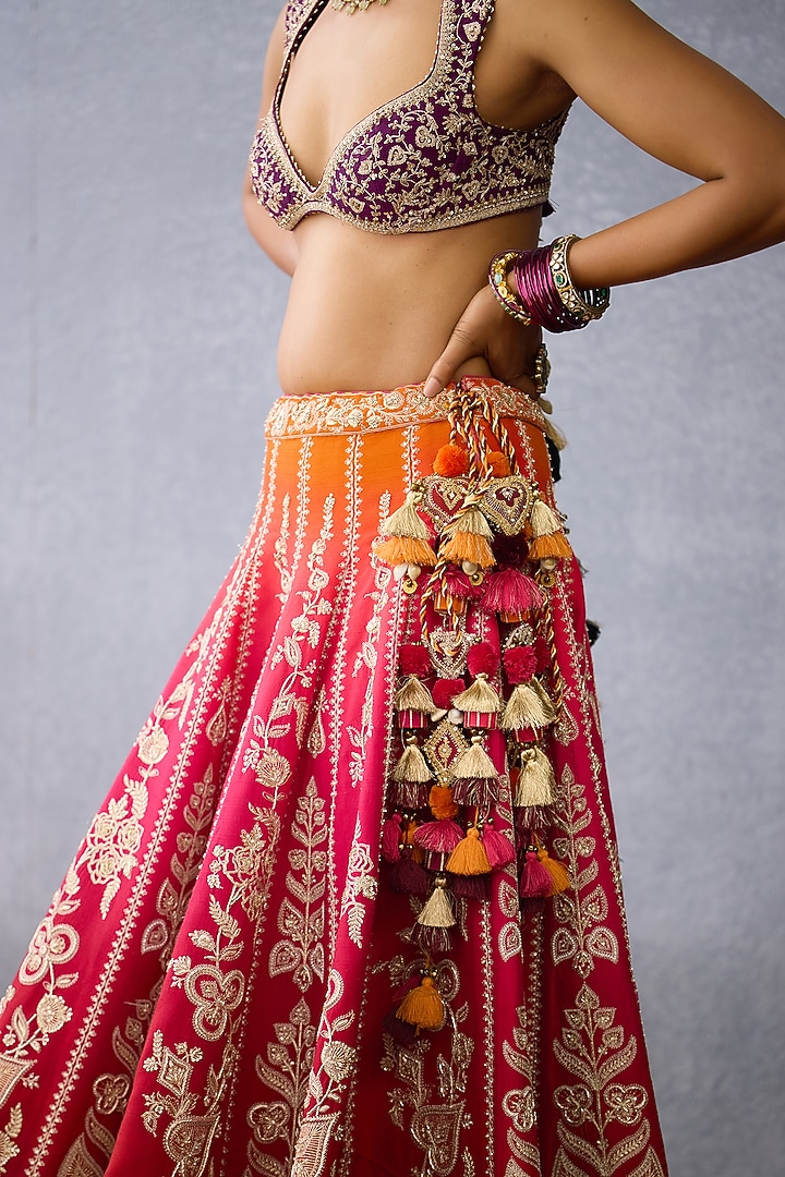 Ombre Jeni Silk & Organza Embroidered Bridal Lehenga Set by TORANI at Pernia's Pop Up Shop