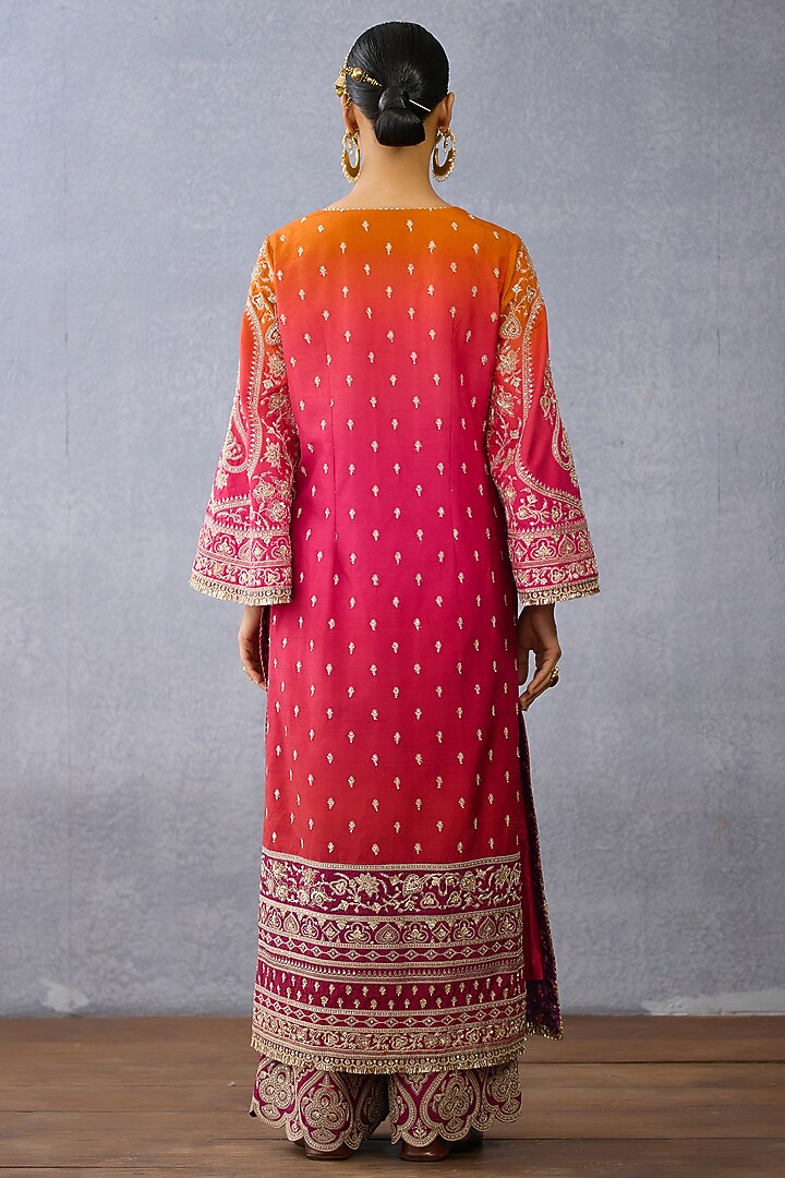 Ombre Jeni Silk Embroidered Kurta Set by Torani at Pernia's Pop Up Shop