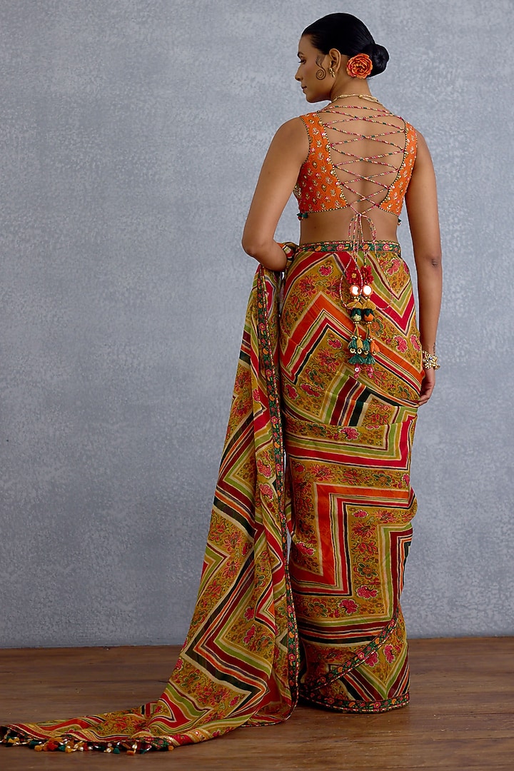 Multi-Colored Jeni Silk Digital Printed Blouse by Torani at Pernia's Pop Up Shop