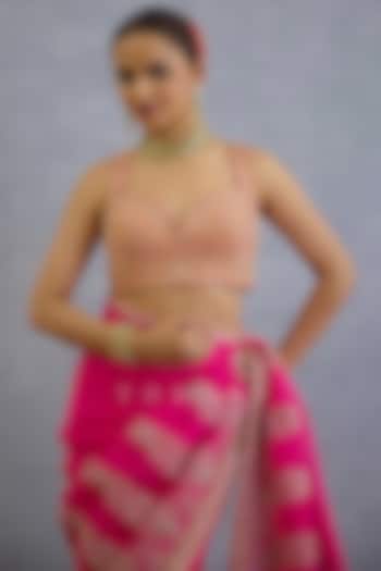 Orange Jeni Silk Cutdana Embroidered Blouse by TORANI at Pernia's Pop Up Shop