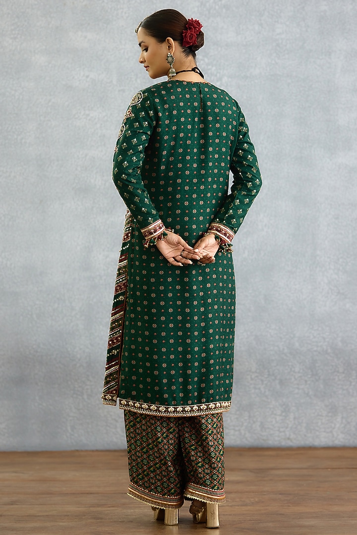 Multi-Colored Dola Silk Patola Printed Kurta Set by TORANI at Pernia's Pop Up Shop