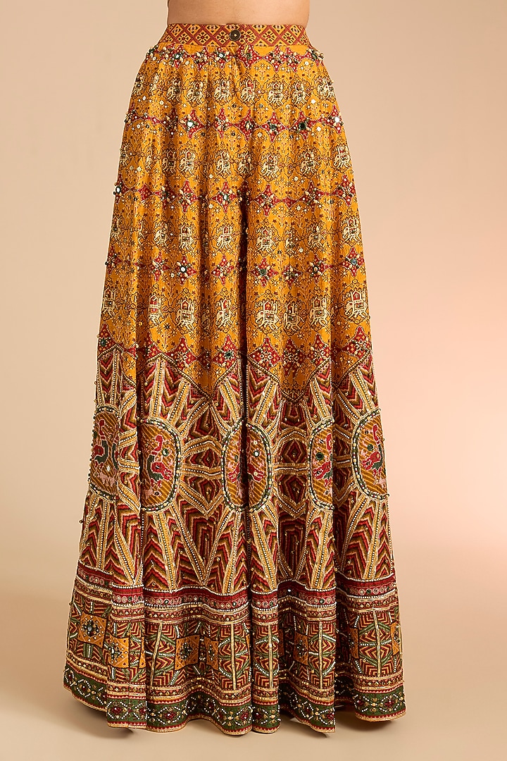 Multi-Colored Silk Patola Printed Bridal Sharara Set by Torani at Pernia's Pop Up Shop