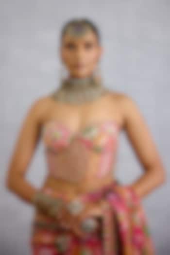 Multi-Colored Jeni Silk Digital Printed Corset by TORANI at Pernia's Pop Up Shop