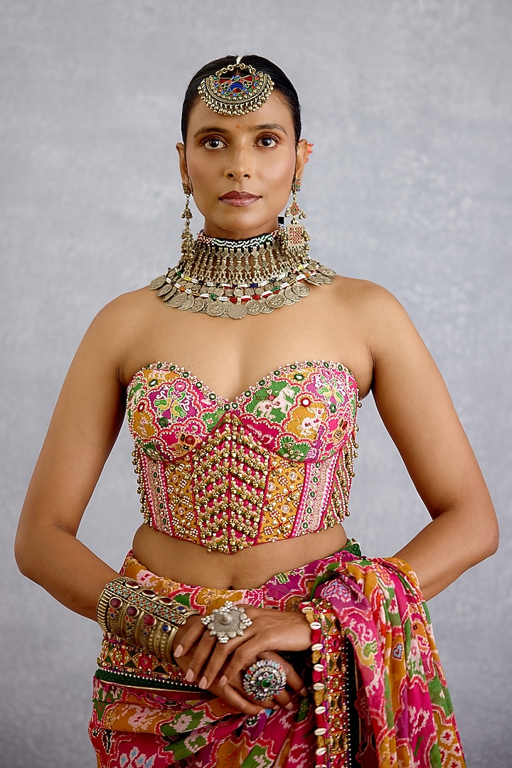 Multi-Colored Jeni Silk Digital Printed Corset by TORANI at Pernia's Pop Up Shop