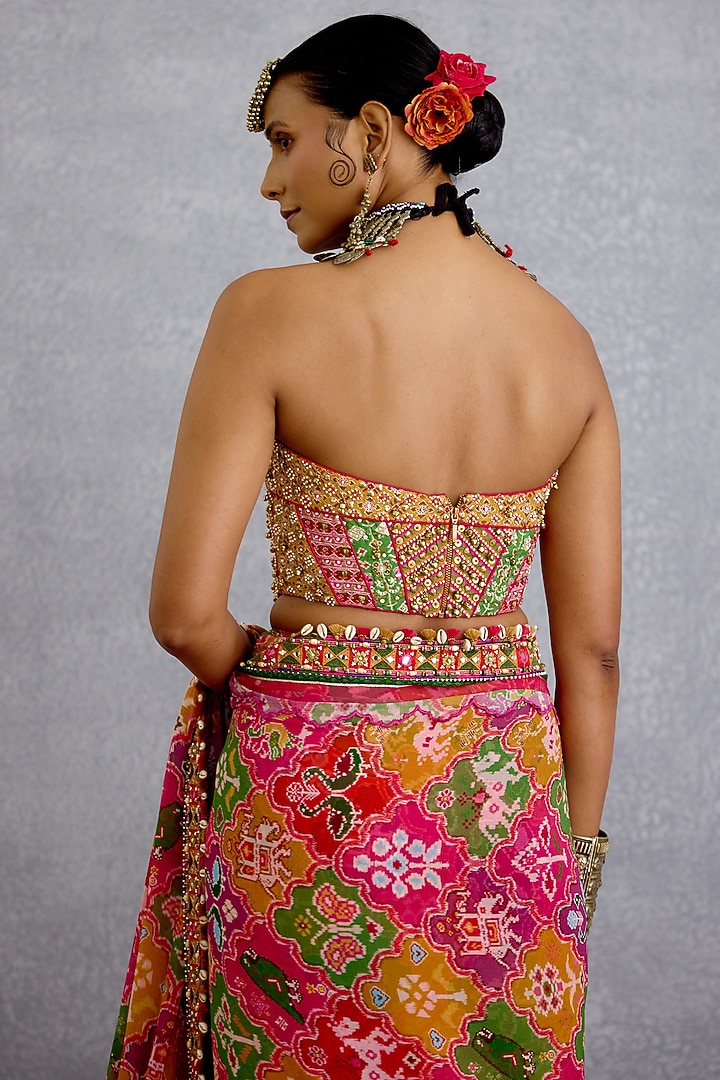 Multi-Colored Jeni Silk Digital Printed Corset by TORANI at Pernia's Pop Up Shop