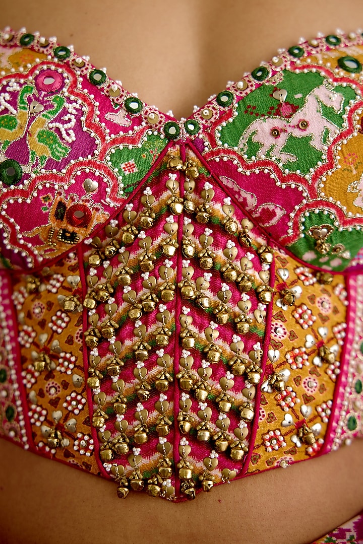 Multi-Colored Jeni Silk Digital Printed Corset by TORANI at Pernia's Pop Up Shop