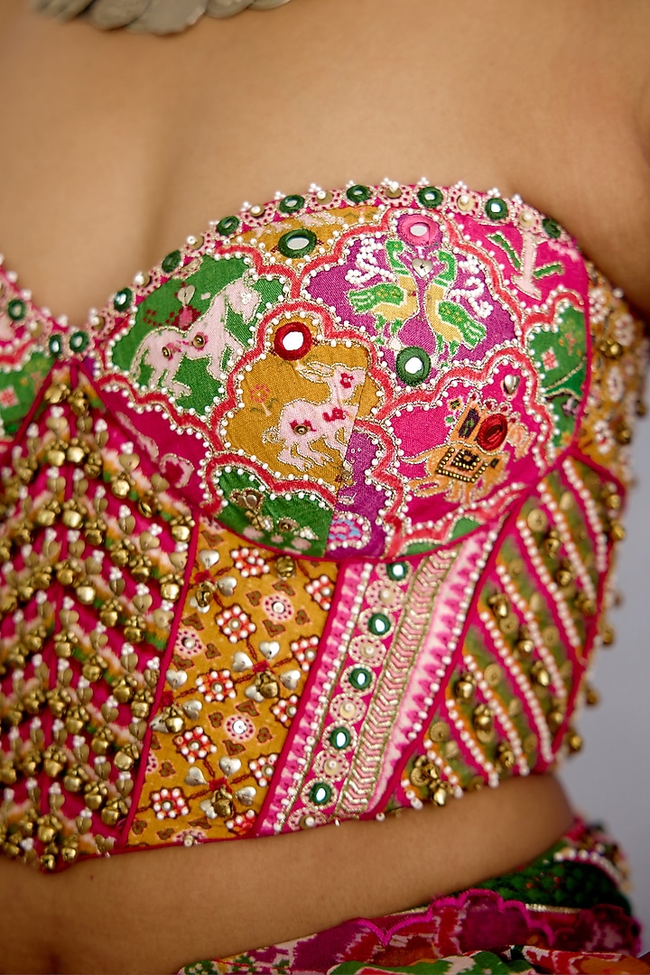 Multi-Colored Jeni Silk Digital Printed Corset by TORANI at Pernia's Pop Up Shop