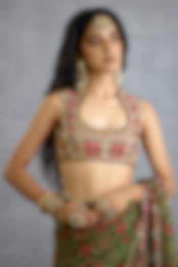 Multi-Colored Dola Silk Digital Printed Blouse by TORANI at Pernia's Pop Up Shop