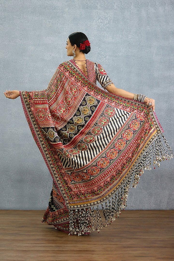 Multi-Colored Silk Patola Printed Reception Saree by Torani at Pernia's Pop Up Shop