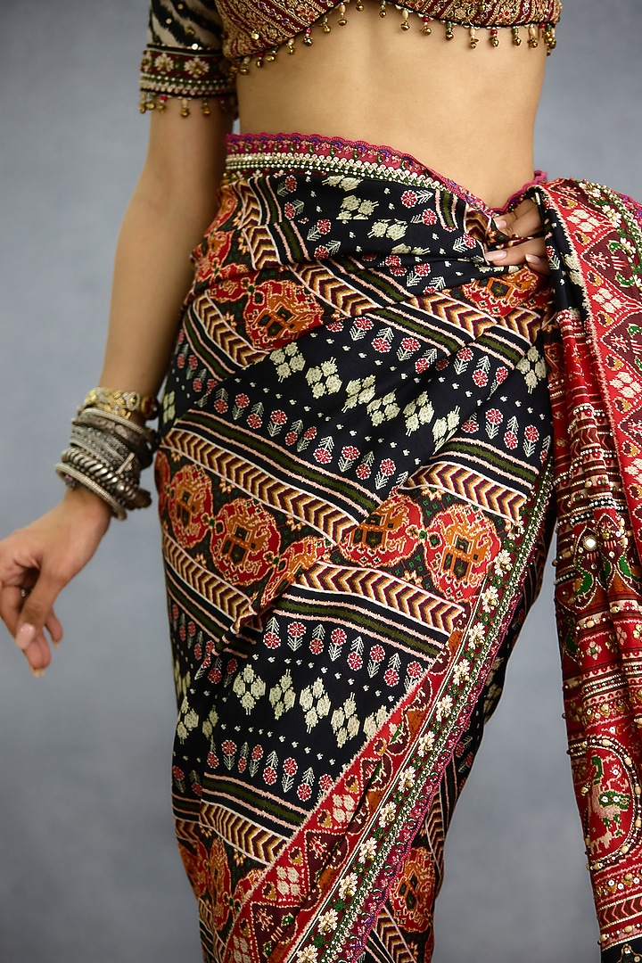 Multi-Colored Silk Patola Printed Reception Saree by Torani at Pernia's Pop Up Shop