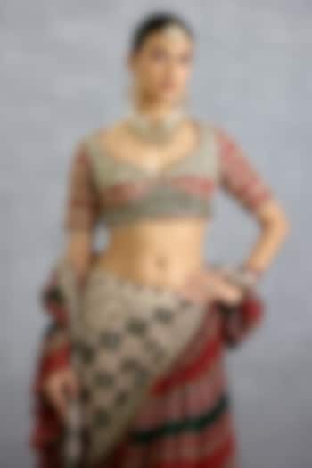 Multi-Colored Jeni Silk Patola Printed Blouse by TORANI at Pernia's Pop Up Shop