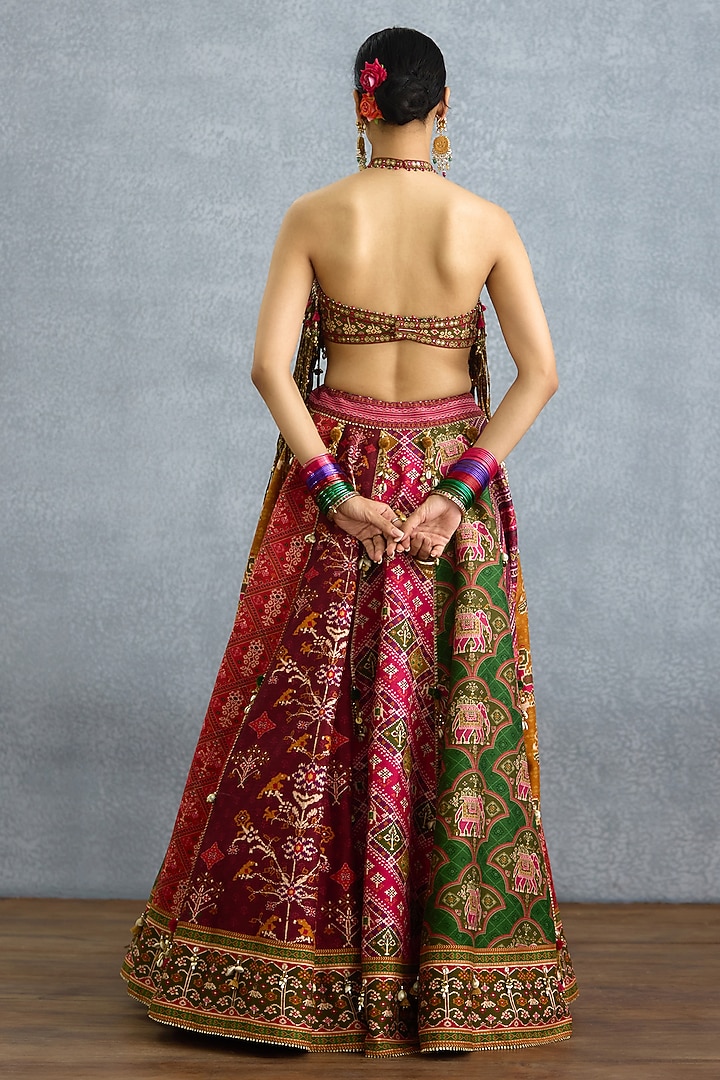 Multi-Colored Jeni Silk Digital Printed Wedding Lehenga Set by TORANI at Pernia's Pop Up Shop