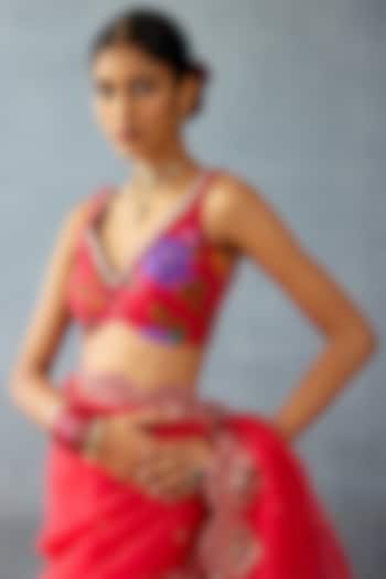 Pink Slub Silk Blouse by TORANI at Pernia's Pop Up Shop