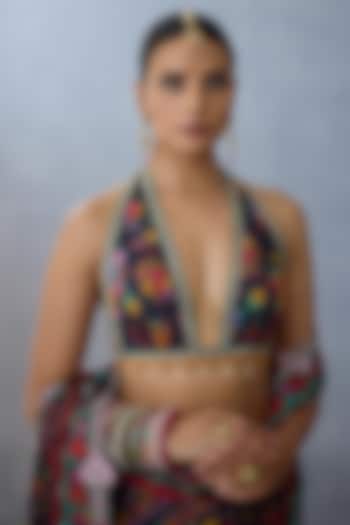 Black Slub Silk Blouse by TORANI at Pernia's Pop Up Shop