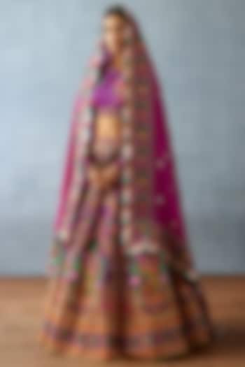 Purple Organza Bridal Lehenga Set by TORANI at Pernia's Pop Up Shop