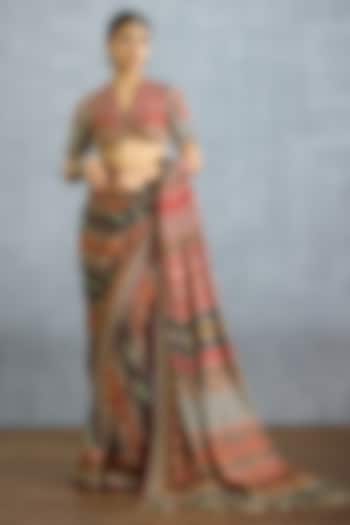 Multi-Colored Jeni Silk Patola Printed Blouse by TORANI at Pernia's Pop Up Shop