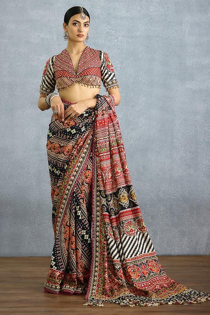 Multi-Colored Jeni Silk Patola Printed Blouse by TORANI at Pernia's Pop Up Shop