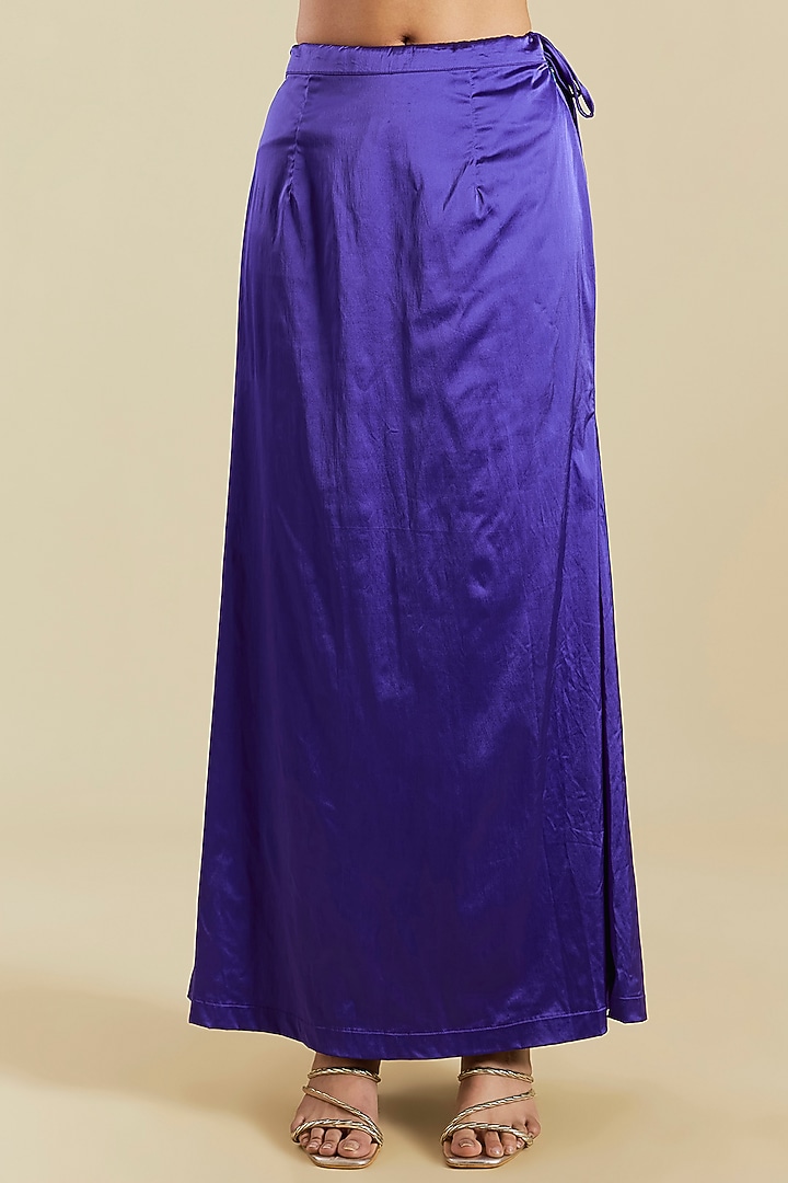 Purple Georgette Embroidered Bridal Saree Set by Torani at Pernia's Pop Up Shop