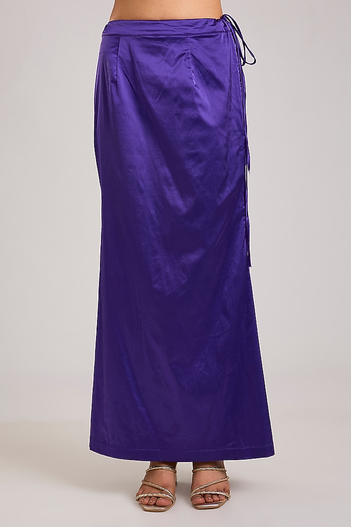 Purple Ombre Chinon Georgette Pearl Embroidered Bridal Saree Set by TORANI at Pernia's Pop Up Shop