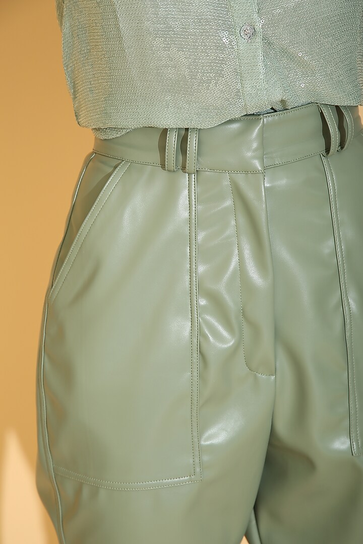 Aqua Blue & Sage Green Sequins Co-Ord Set by TORQADORN at Pernia's Pop Up Shop