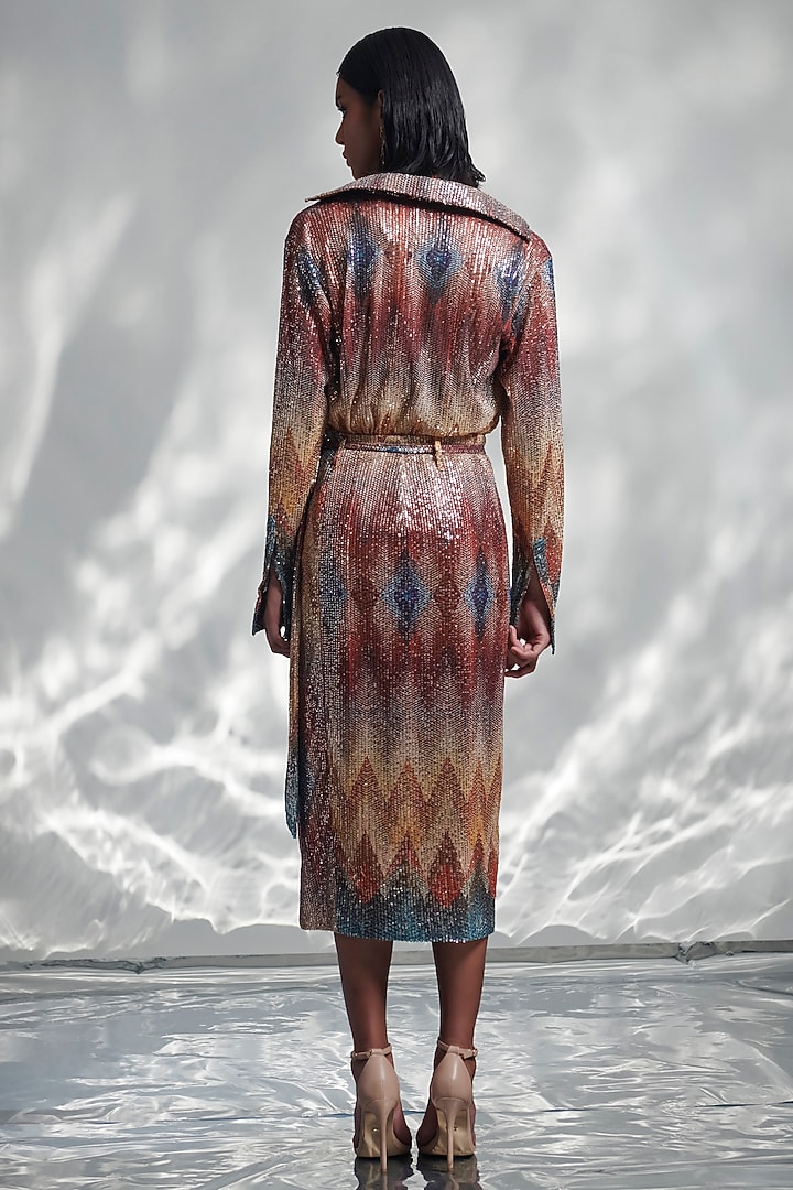 Multi-Colored Net Sequins Skirt Set by TORQADORN at Pernia's Pop Up Shop