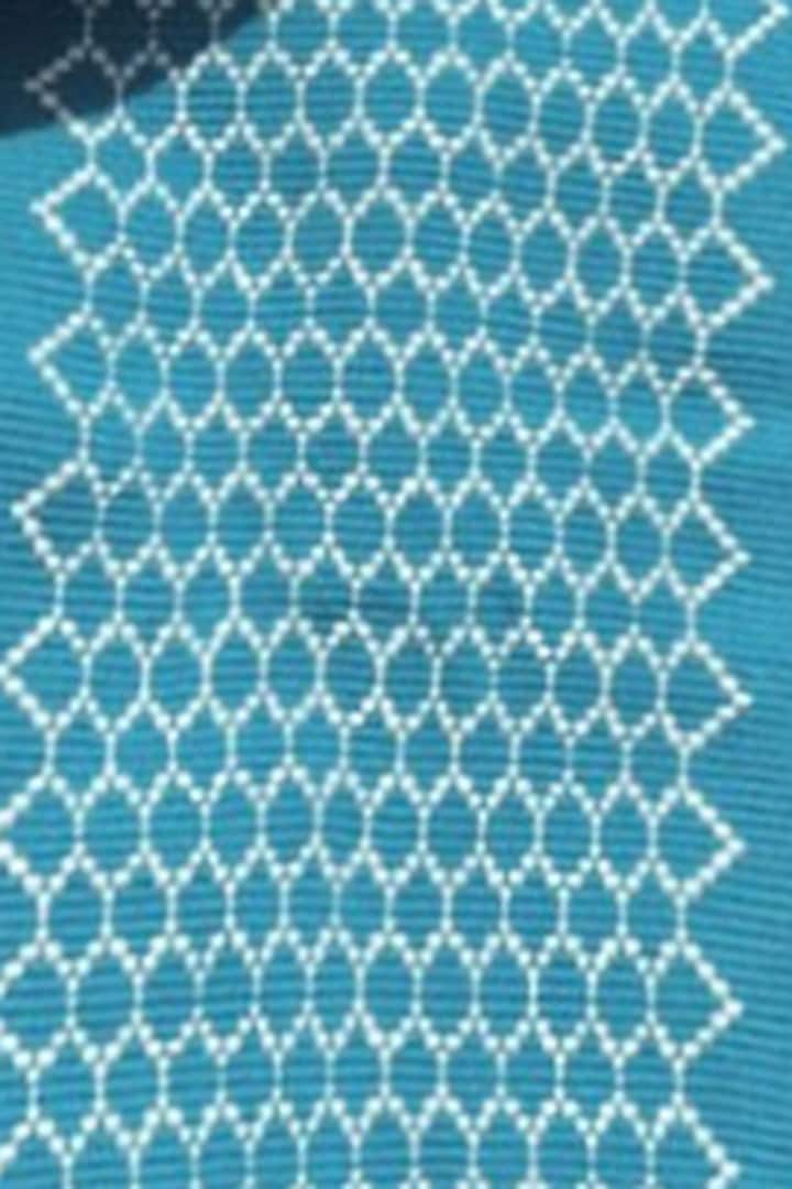 Blue Cotton Handwoven Table Runner by Toshila at Pernia's Pop Up Shop