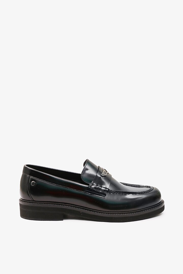 Black Leather Loafers by TONI ROSSI MEN at Pernia's Pop Up Shop