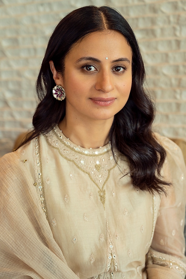 Ivory Handwoven Chanderi Kurta Set by TORANI at Pernia's Pop Up Shop
