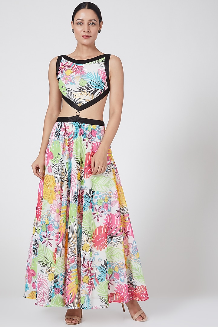 Multi Colored Skirt Set by Three Piece Company