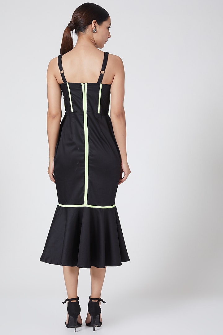 Black Corset Strap Summer Dress by Three Piece Company at Pernia's Pop Up Shop