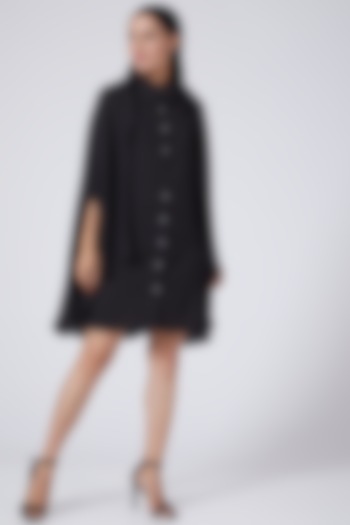 Black A-Line Shirt Dress by Three Piece Company