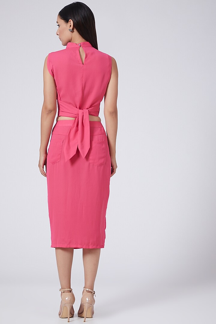 Pink Pencil Skirt by Three Piece Company at Pernia's Pop Up Shop