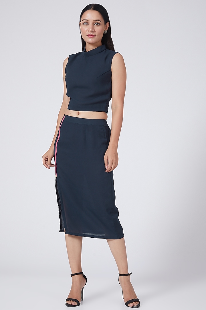 Midnight Blue Pencil Skirt by Three Piece Company