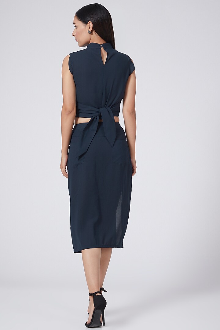 Midnight Blue Pencil Skirt by Three Piece Company at Pernia's Pop Up Shop