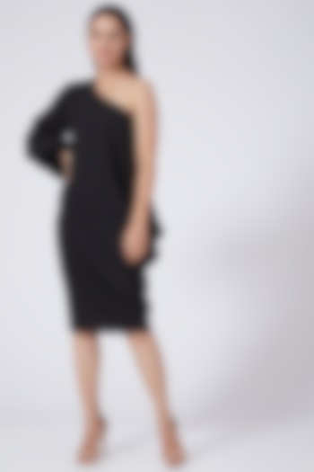 Black  One Shoulder Dress by Three Piece Company