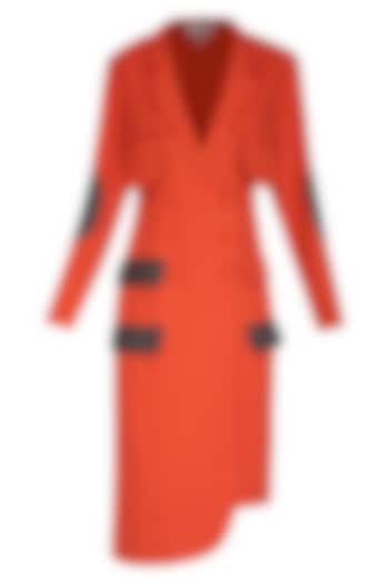 Burnt Orange Double Breasted Blazer Dress by Three Piece Company