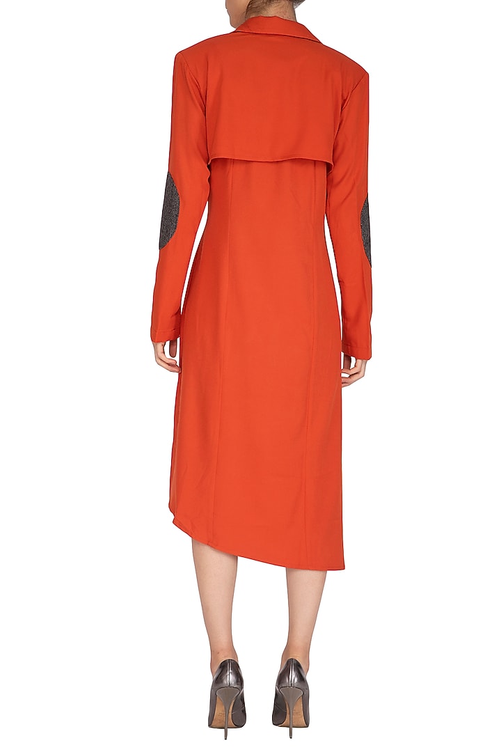 Burnt Orange Double Breasted Blazer Summer Dress by Three Piece Company at Pernia's Pop Up Shop