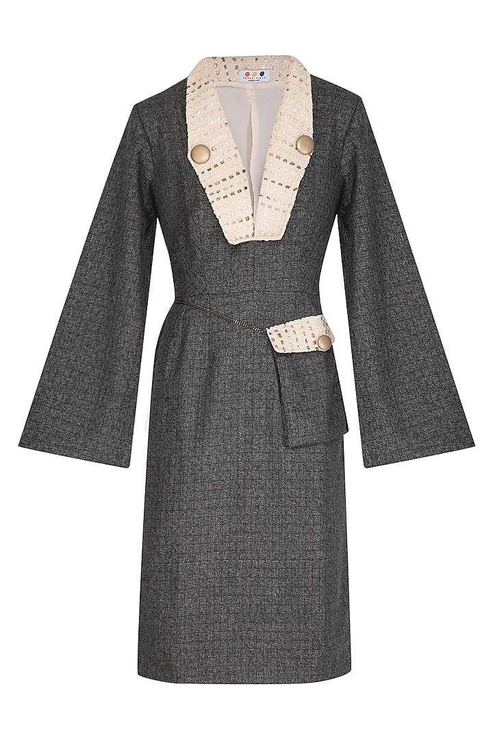 Slate Grey Woolen Summer Dress by Three Piece Company at Pernia's Pop Up Shop