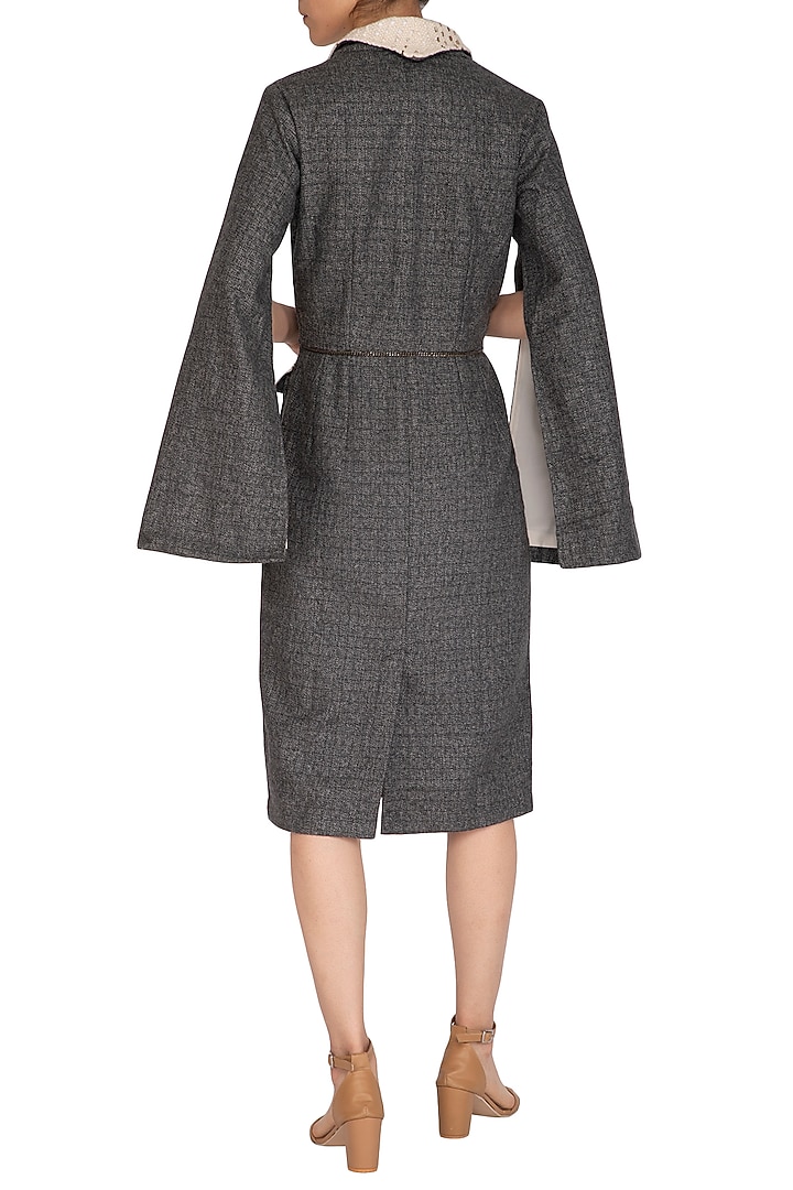 Slate Grey Woolen Summer Dress by Three Piece Company at Pernia's Pop Up Shop