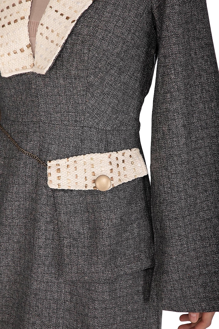 Slate Grey Woolen Summer Dress by Three Piece Company at Pernia's Pop Up Shop