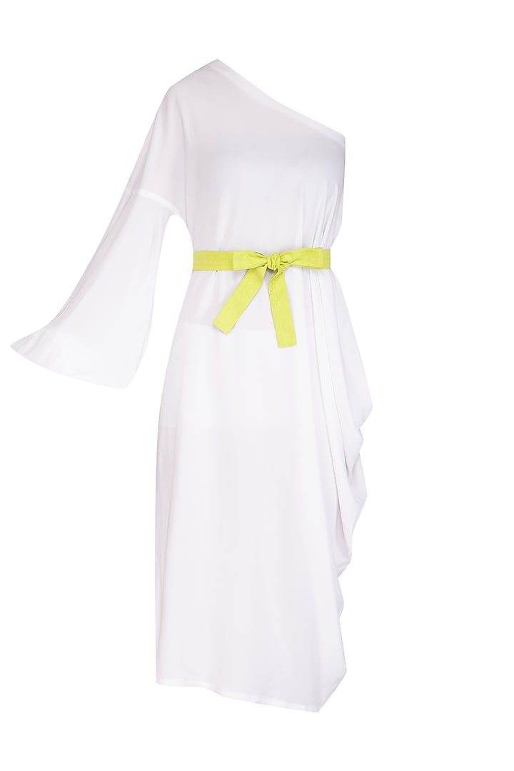 White One Shoulder Dress by Three Piece Company