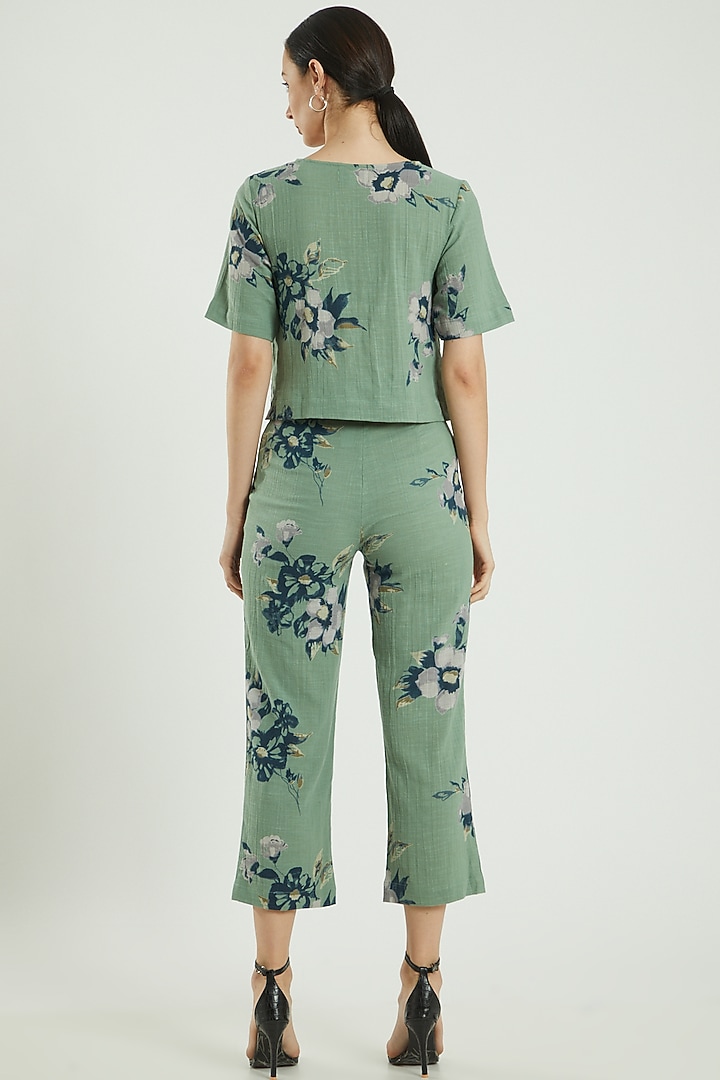 Green Printed Top by Three Piece Company at Pernia's Pop Up Shop