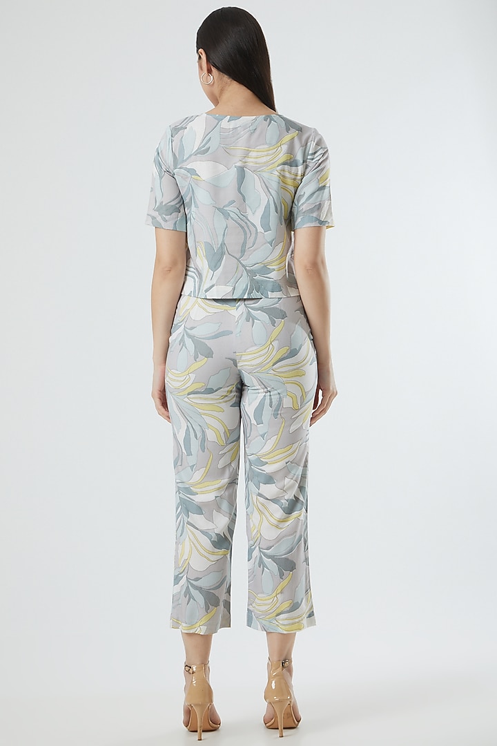 Blue Linen Striped Top by Three Piece Company at Pernia's Pop Up Shop