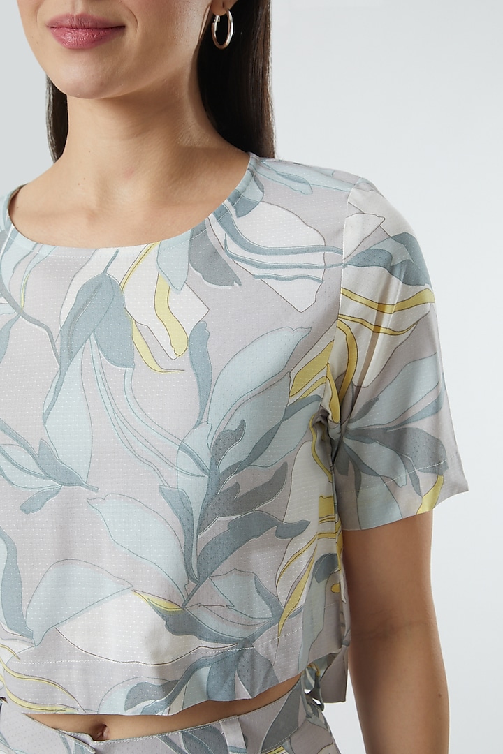 Blue Linen Striped Top by Three Piece Company at Pernia's Pop Up Shop