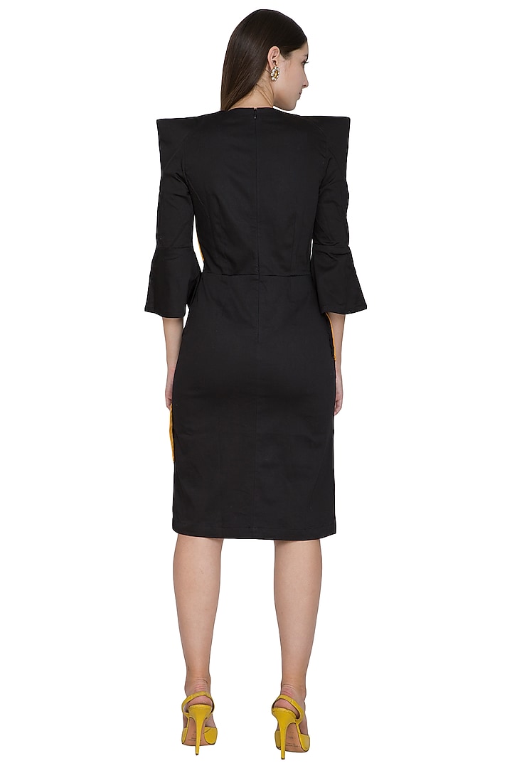Black Knee-Length Embellished Summer Dress by Three Piece Company at Pernia's Pop Up Shop