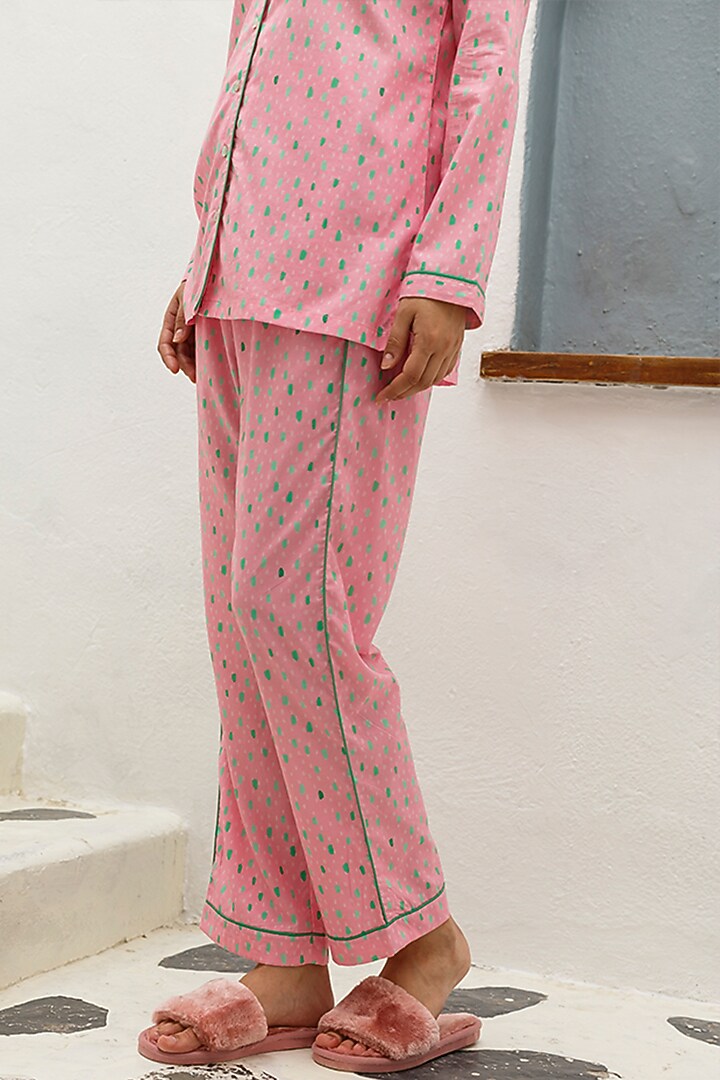 Pink Printed Cotton Shirt  by The Pink Elephant at Pernia's Pop Up Shop